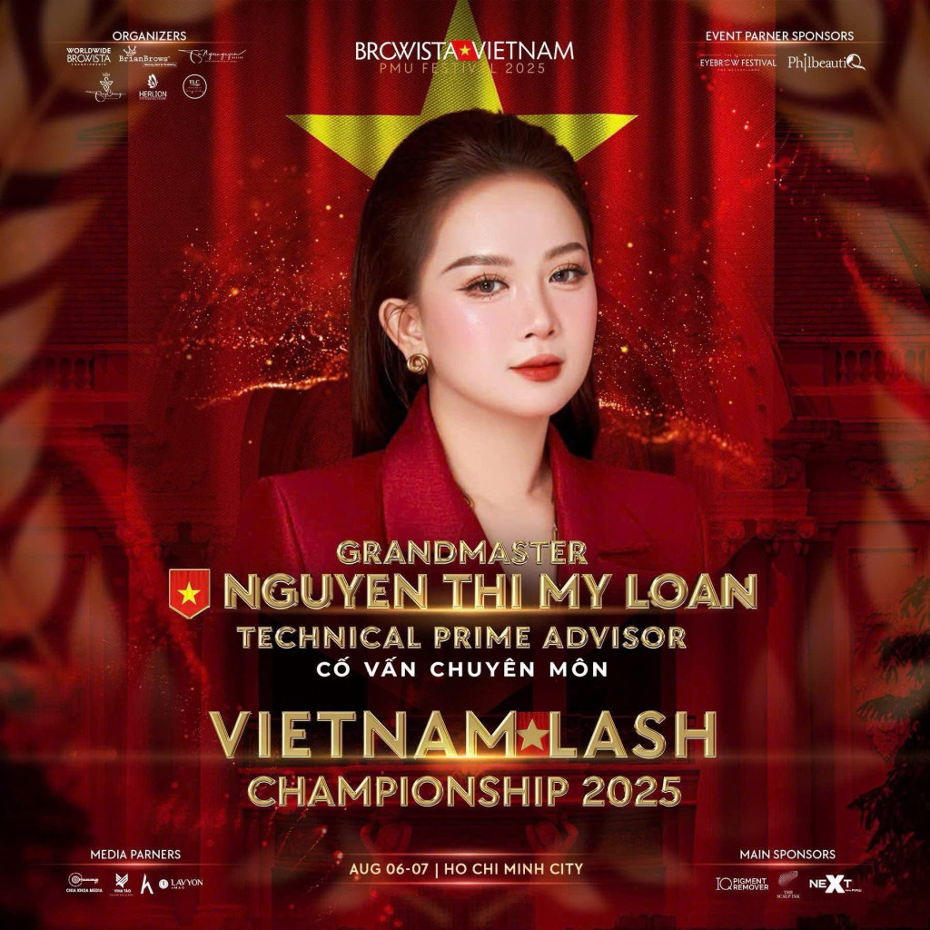 grand master nguyen thi my loan co van chuyen mon tai browista vietnam lash championship 2025 bieu tuong chuyen mon cua nganh noi mi viet nam 1